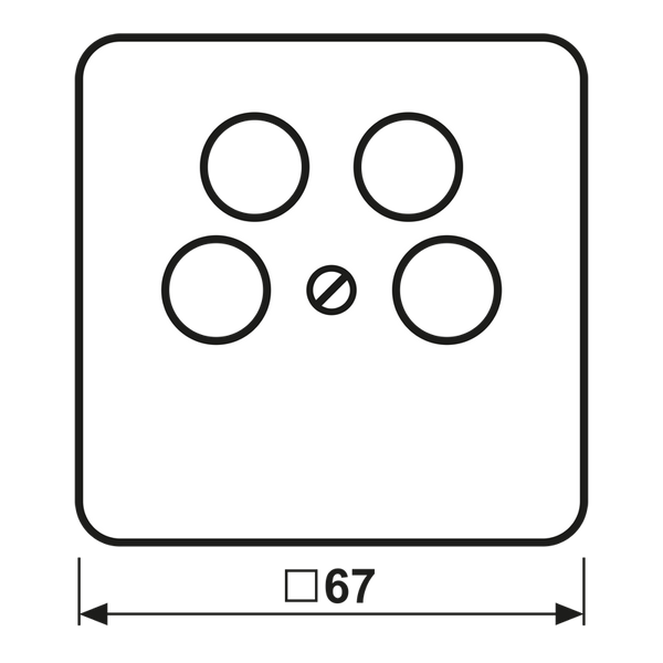 Centre plate for 4-hole SAT-TV socket 561-4SAT2 image 3