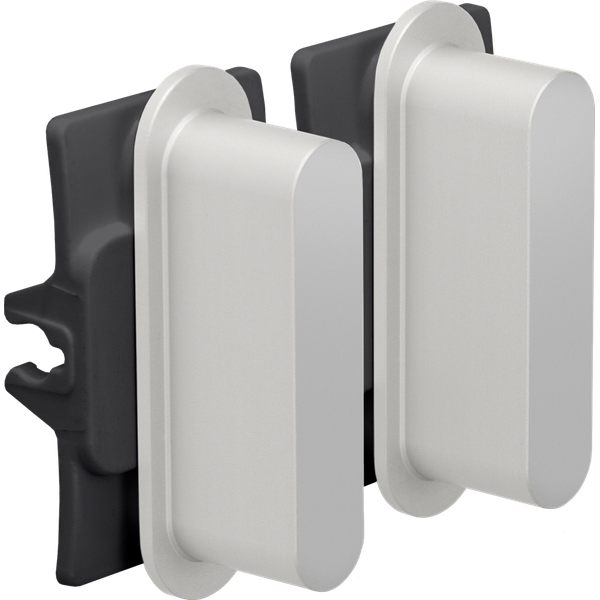 Niko Rocker set for double switch functions, alu grey image 1