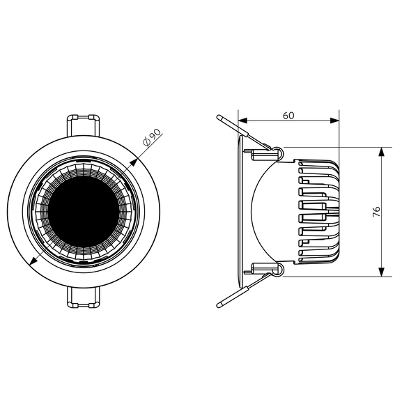 LEDSpotRA HQ2 8W-Dim-2700-40D-WH-IP44 image 4