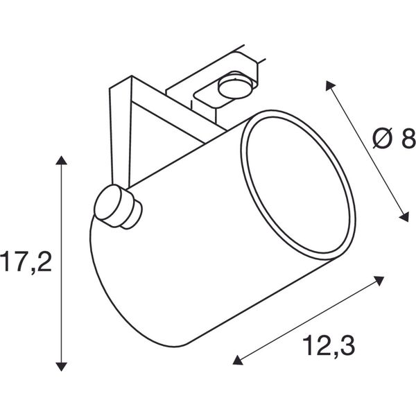 EURO SPOT GU10, max. 25W, incl. 3-ph adapter, black image 3