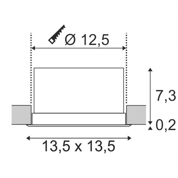 VERLUX, recessed fitting, LED, 3000K, matt white, 20W image 2