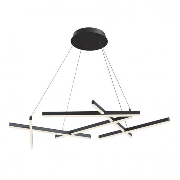 Modern Line Pendant Lamp Black image 3