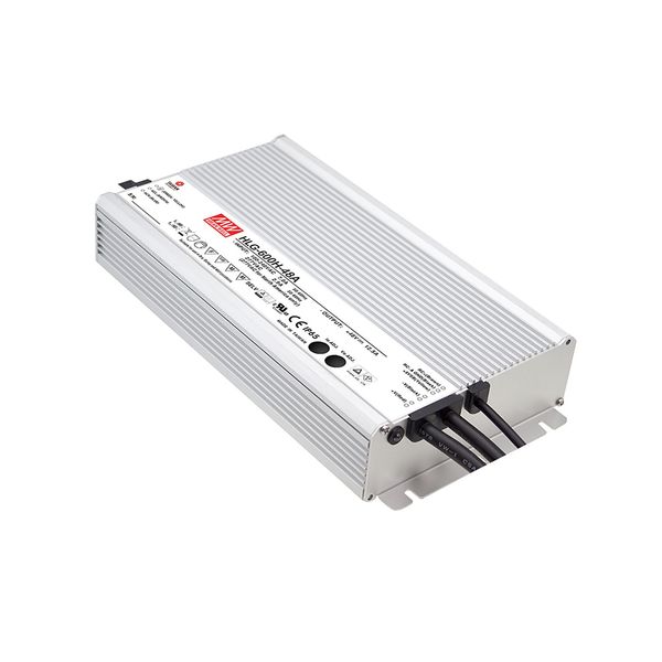 HLG-600H-24A LED driver, IP65 600W, 24V, 25A CV+CC, MEAN WELL image 1