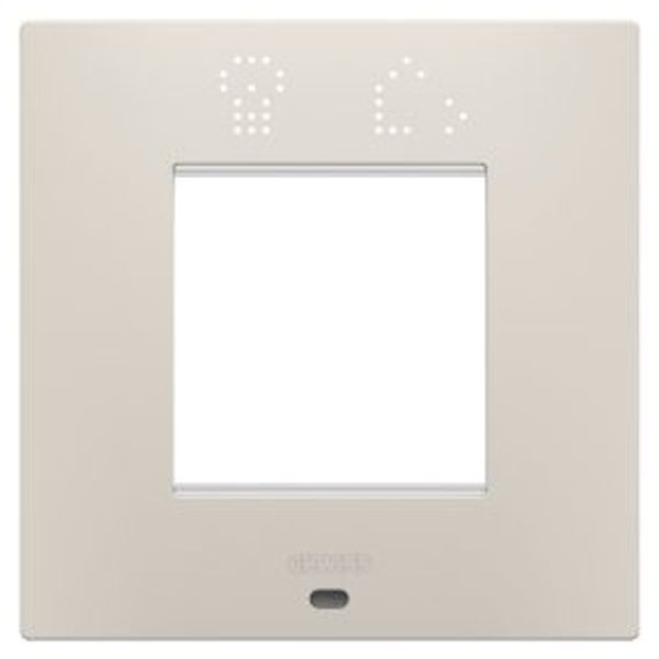 EGO SMART INTERNATIONAL PLATE - IN PAINTED TECHNOPOLYMER - 2 MODULES - NATURAL BEIGE - CHORUSMART image 1