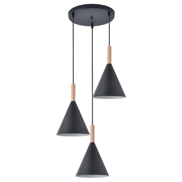 Cala Cluster Pendant Lamp 3xE27 Black image 1