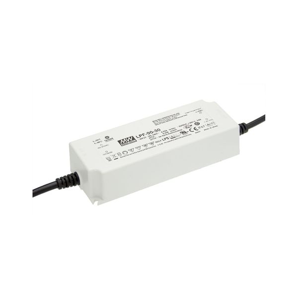 LPF-90D-24 Led driver, IP67 90W, 24V, 3,75A CV+CC dimmable, MEAN WELL image 1