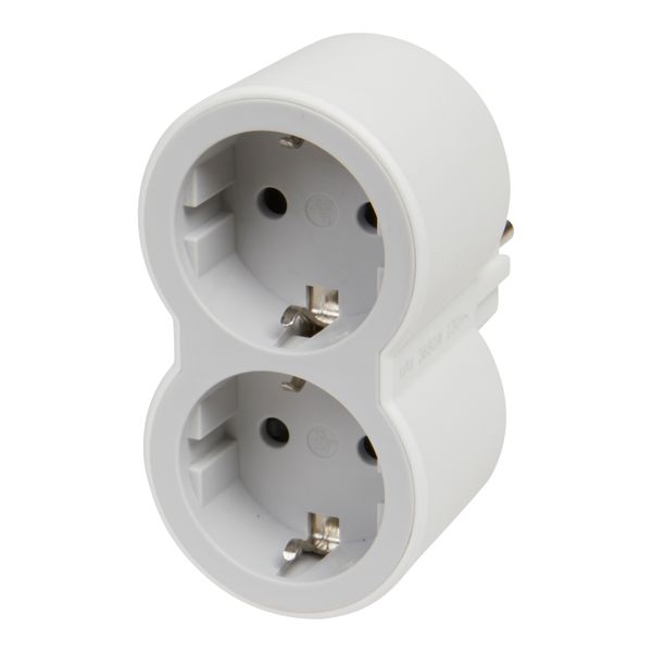 MOP STD SCH 2P+E 16A 2 FRONT OUTLETS WHITE/GREY image 8