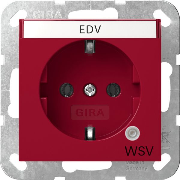 SCHUKO ctrl.l.GN + in.so. impr.WSV System 55 red image 1