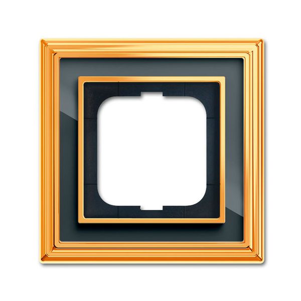 1721-835 Cover Frame Busch-dynasty® polished brass anthracite image 1