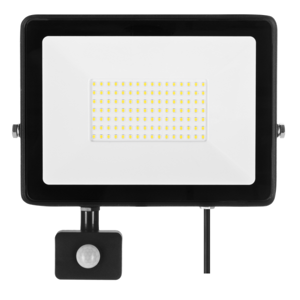 Floodlight LED SOLIS 100W PIR 230V IP44 white neutral  NAS-100WNPIR image 1