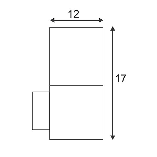 GRAFIT wall lamp, E27, max. 11W, IP44, anthracite/white image 3