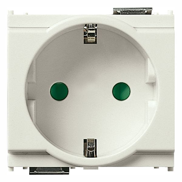 2P+E 16A German SICURY outlet white image 1