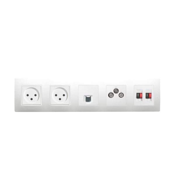 TV/RD/SAT SOCKET WHITE image 1