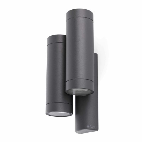 STEPS DARK GREY WALL LAMP DOUBLE GU10 35W image 1