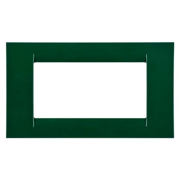 VIRNA PLATE - IN TECHNOPOLYMER GLOSS FINISHING - 4 GANG - RACING GREEN - SYSTEM image 2