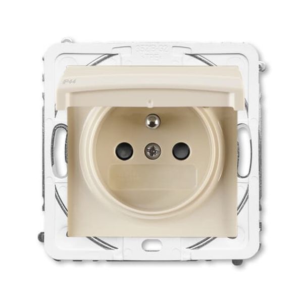 5519B-A02999 92 ABB-basic55 PIN-socket outlet, glossy white (RAL 9010), IP44 ; 5519B-A02999 92 image 1