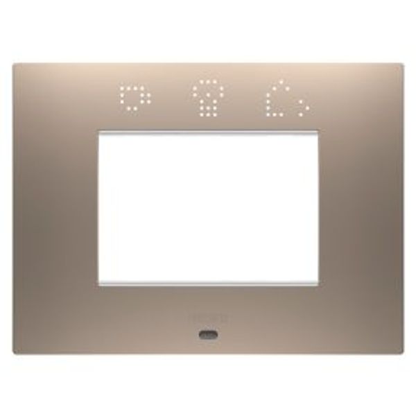 EGO SMART PLATE - IN PAINTED TECHNOPOLYMER - 3 MODULES - LIGHT BRONZE - CHORUSMART image 1