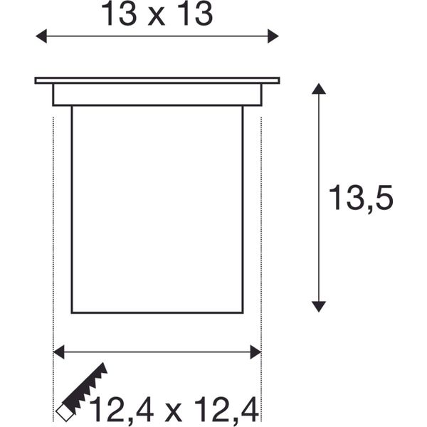 DASAR 70, GU10, max. 35W, IP67, angular, stainless steel image 3