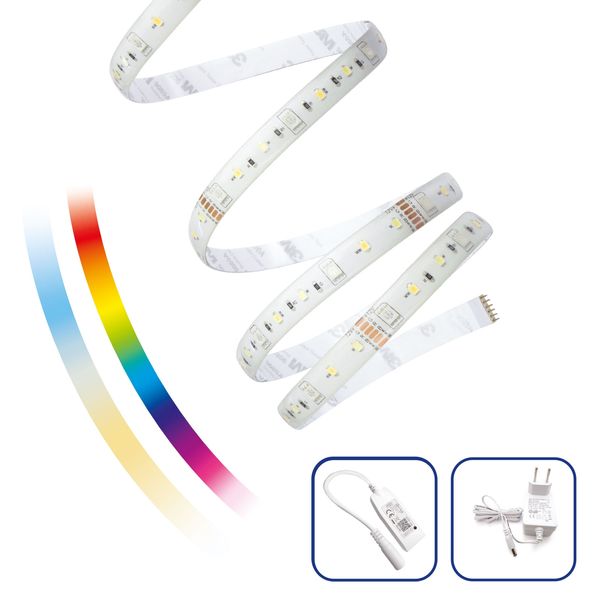 LED STRIP light KIT 17W/5m RGBW+CCT+DIMM (5m roll) with PU silicone + TUYA controller + EU power adaptor   Wi-Fi Spectrum SMART image 6