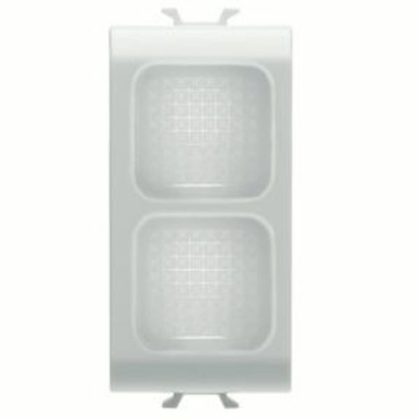 DOUBLE INDICATOR LAMP - OPAL - 1 MODULE - SATIN WHITE - CHORUSMART image 1