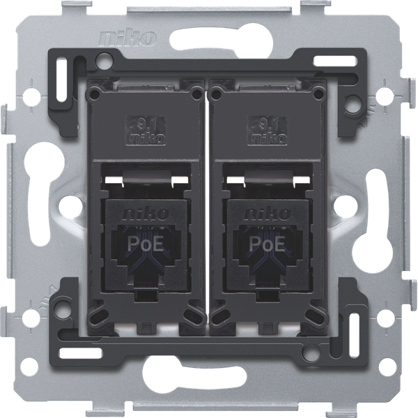 2 RJ45 connections UTP cat. 6A, PoE++ ready, flat model, incl. base 71 image 2