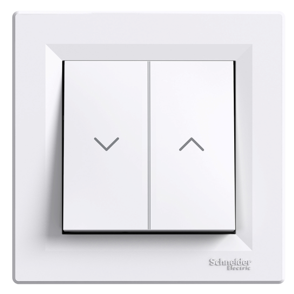 Asfora - roller blind pushbutton - screwless terminals - white image 4