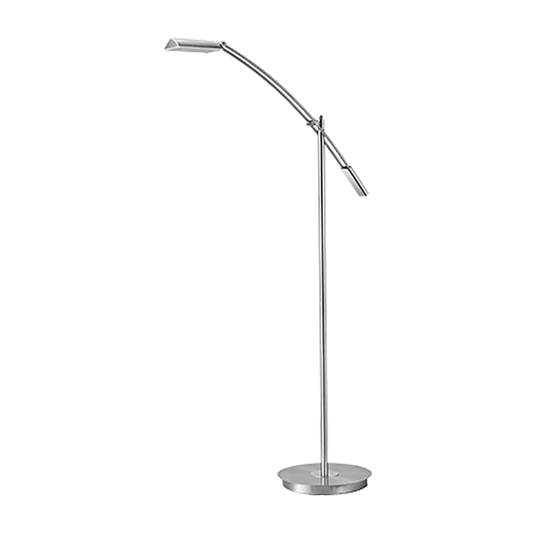 Verona LED floor lamp brushed steel image 1