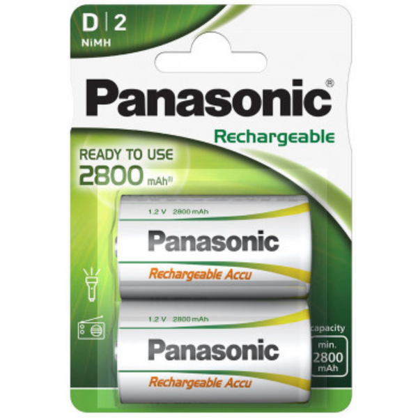 PANASONIC Rechargeae HR20 D 2800mAH BL2 image 1