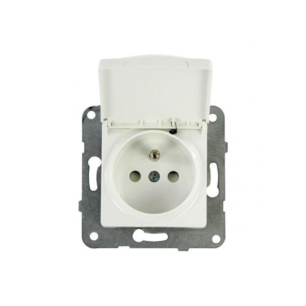 Linnera-Rollina Q C Child Pro UPS Socket with Lid White image 1