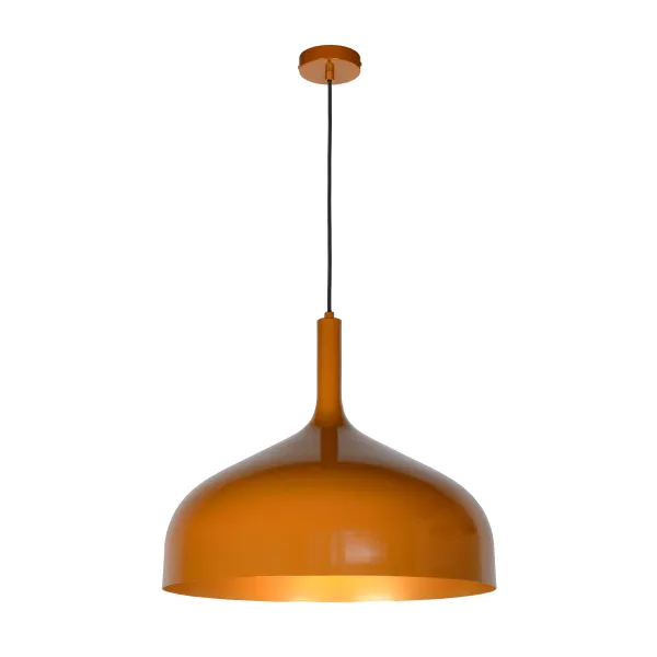 Lucide ROZALLA - Pendant light - Ø 50 cm - 1xE27 - Ocher Yellow image 1