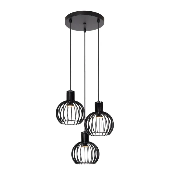 MIKAELA Pendant light-Black-Ø32-3xE14-5W-Metal image 1