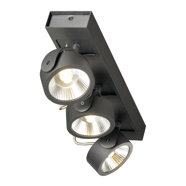 KALU LED 3 Wall and Ceiling luminaire, black, 3000K, 60ø image 4