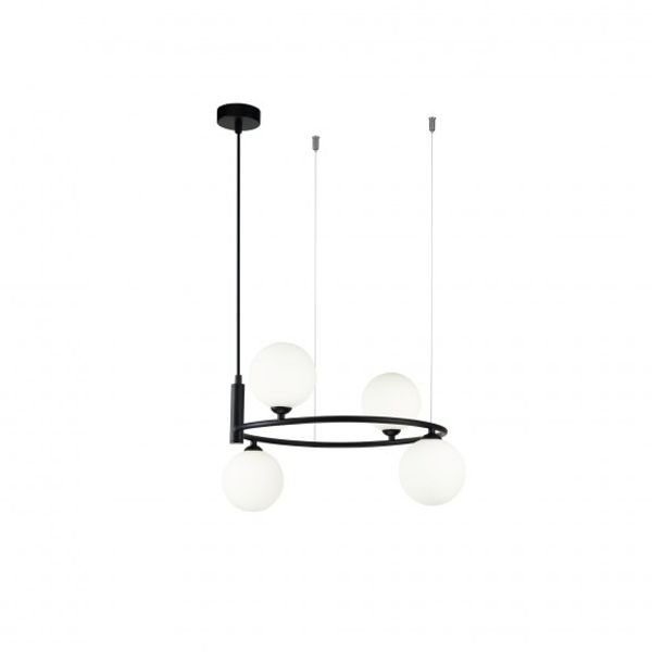 Modern Ring Pendant Lamp Black image 1