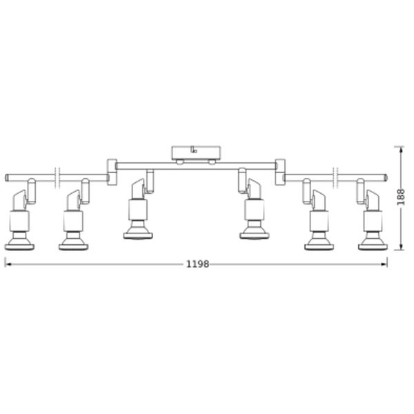 LED SPOT BRUSHED SILVER GU10 6 x 2.6W 2700K image 7