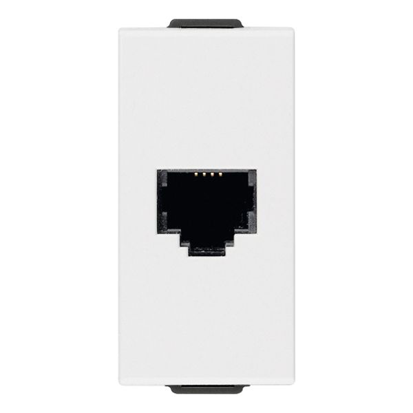 Phone jack RJ11 6/4 white image 1