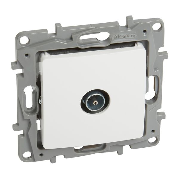 TV single star socket Niloé - 9.5 male - attenuation 1 dB - white image 1