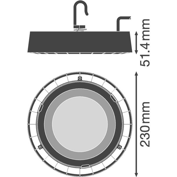 HIGH BAY VALUE 100 W 6500 K 100 DEG IP65 BK image 2