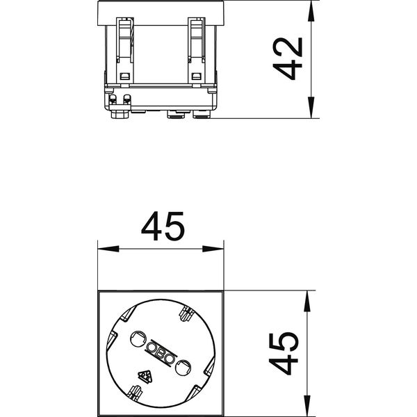 STD-D3 SRO1 Socket 33°, single protective contact 250V, 10/16A image 2