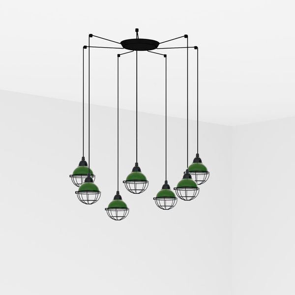 CLAIRE GREEN PENDANT LAMP E27 15W 7L image 1