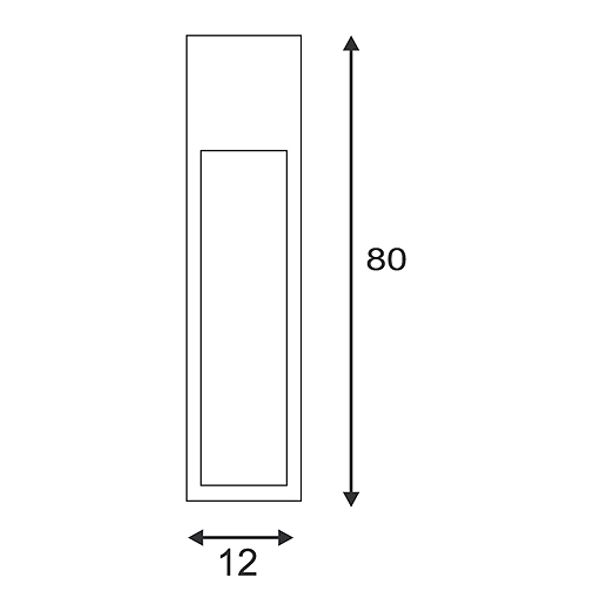 RUSTY SLOT 80 bollard light, E27 max. 11W, IP44, rusted iron image 3