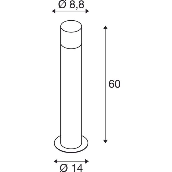 GRAFIT E27 60 Pole round, standing luminaires anthracite image 1