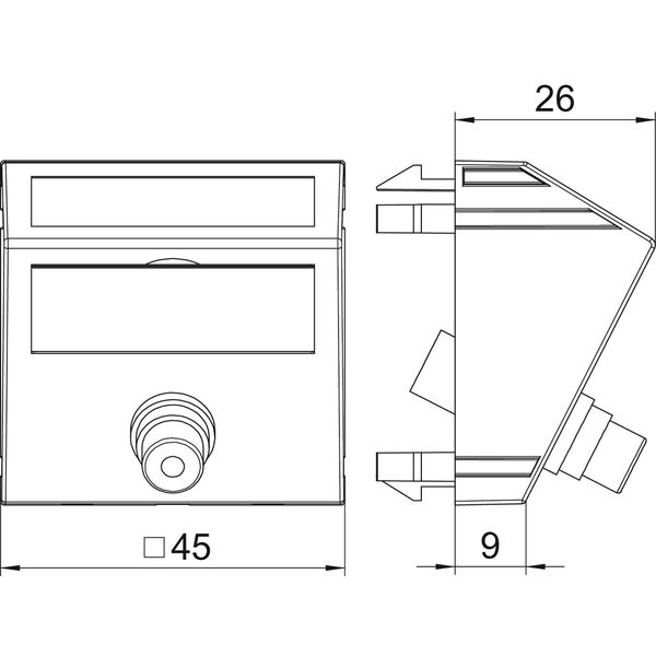 MTS-R F AL1 Multimedia support video cinch 1x coupling, socket-socket 45x45mm image 2