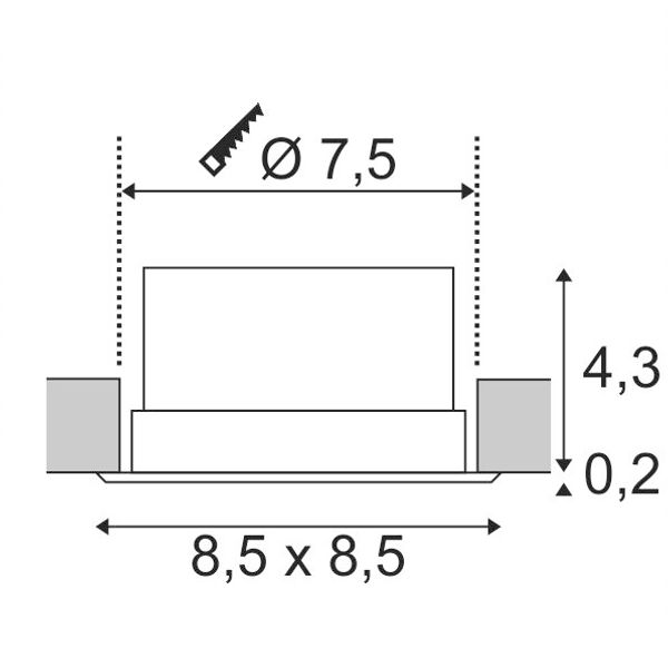 VERLUX, recessed fitting, LED, 3000K, matt white, 10W image 3