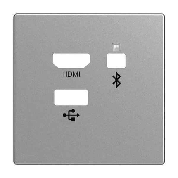 8256-83 Cover Plate Multimedia 3 gang aluminium silver - 63x63 image 5