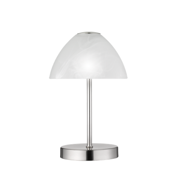 Queen LED table lamp brushed steel image 1