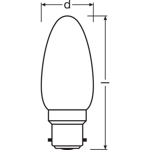 LED CLASSIC B DIM P 4.8W 827 Frosted B22d image 6