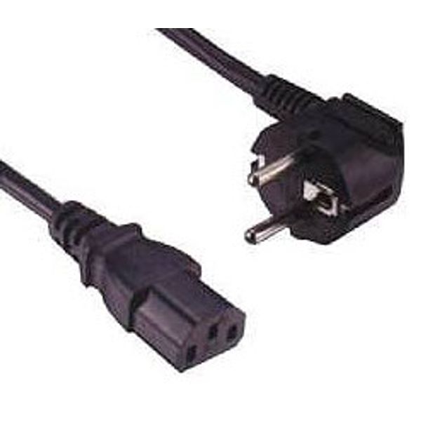 Powercord Schuko - C13 female, Black, 1.8m image 1