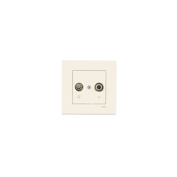 Karre Beige Sat Socket Terminated (Sat-TV) image 1