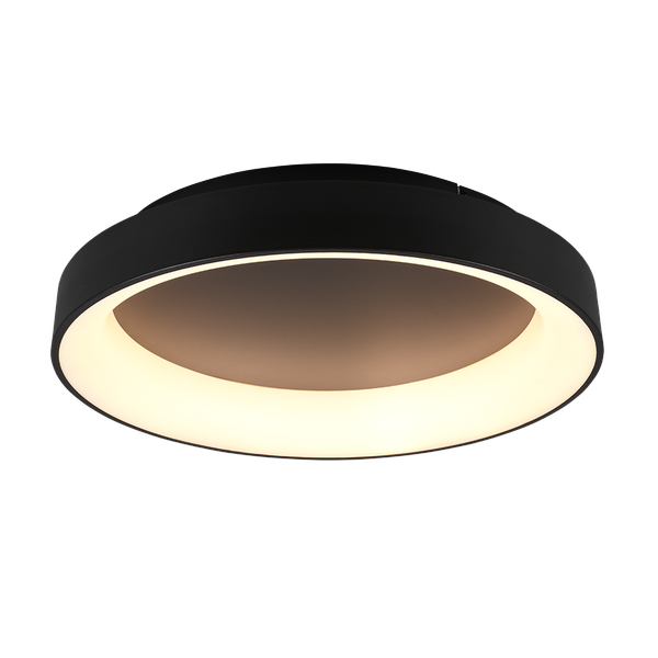 Girona LED ceiling lamp 60 cm matt black image 1