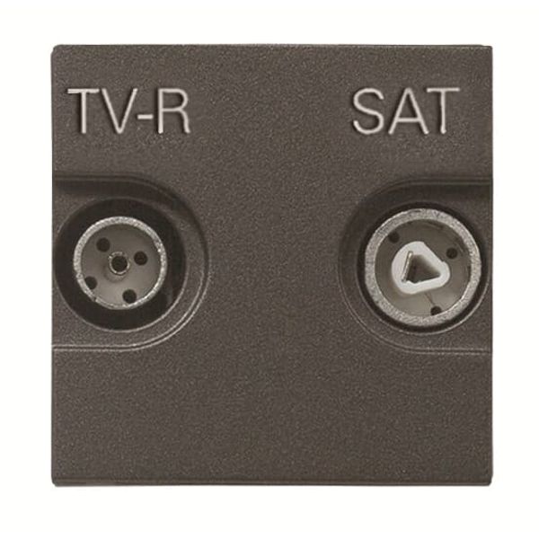 N2251.7 AN TV outlet SAT 1 gang Anthracite - Zenit image 1